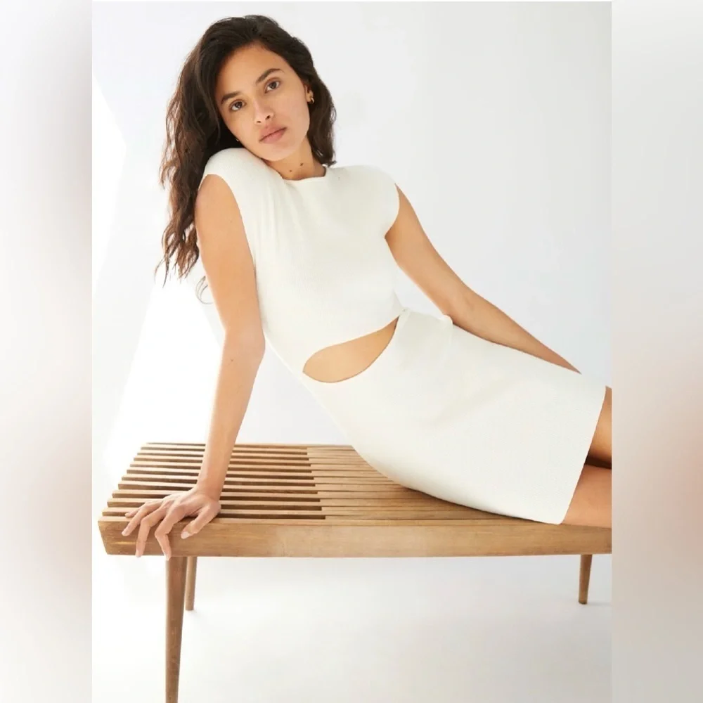 Wilfred Cut-out Knit Mini Dress, Size XS